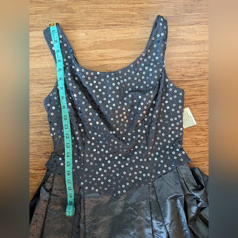 NWT Vintage JS Collections Silver Gray Gown Sequins - Picture 6 of 16